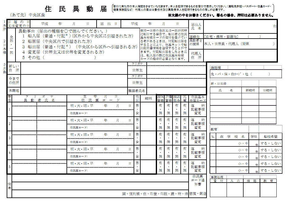 票 住民